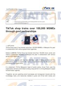 20240902_TikTok shop trains over 100,000 MSMEs through govt partnerships