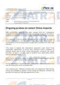 20241105_Ongoing probes on select China imports