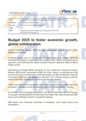 20241025_Budget 2025 to foster economic growth, global collaboration