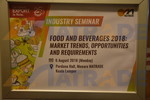 Industry Seminar Food And Beverages 2018: Market Trends, Opportunities and Requirements