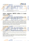 20240904_Johor register RM753 billion in trade value in 2023