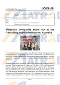 20241004_Malaysian companies stand out at the franchising expo in Melbourne, Australia